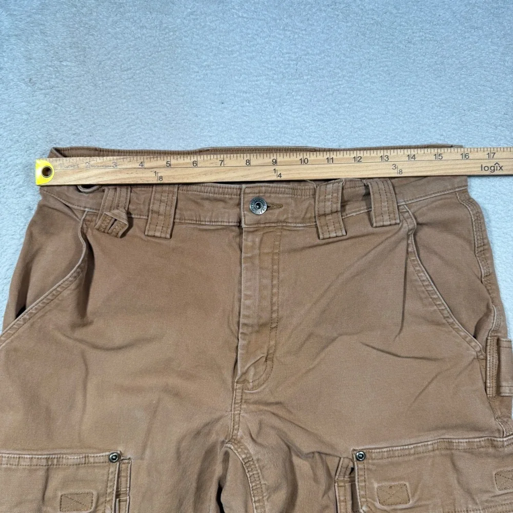 Duluth Trading Co Flex Fire Hose Cargo Pants Mens 33x32 Brown Workwear Utility - Picture 5 of 6